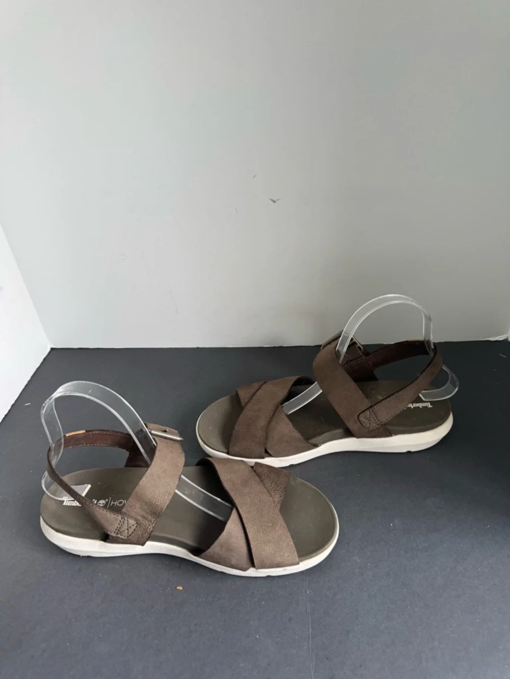 Timberland Women's Wilesport Brown/Green Leather Strap Sandals A1TSW. Size 8 - Picture 8 of 14